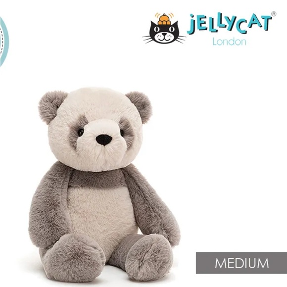 Jellycat Other - Retired Rare Jellycat Buckley the Panda in Gray and Cream